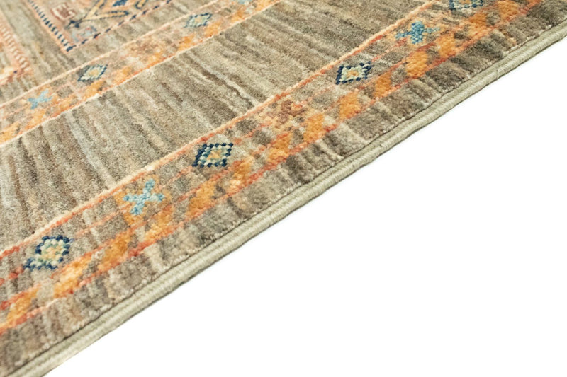 Tapis afghan - 199 x 150 cm - gris