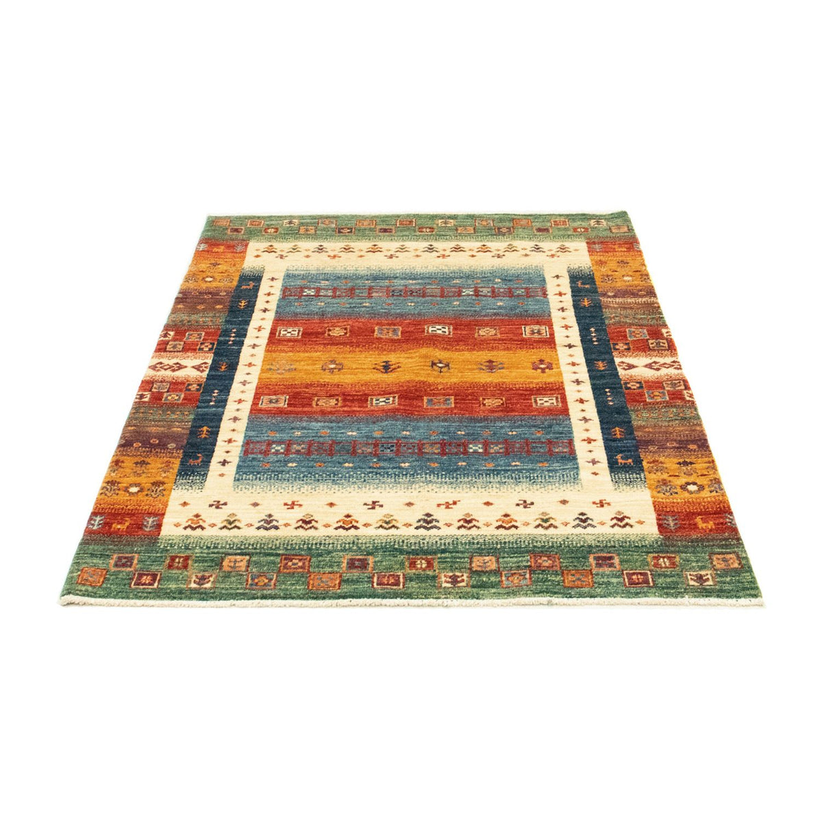 Tapis persan - Nomadic - 149 x 104 cm - multicolore