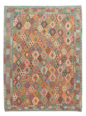 Tapis Kelim - Splash - 341 x 263 cm - multicolore