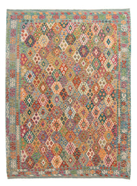 Tapis Kelim - Splash - 341 x 263 cm - multicolore