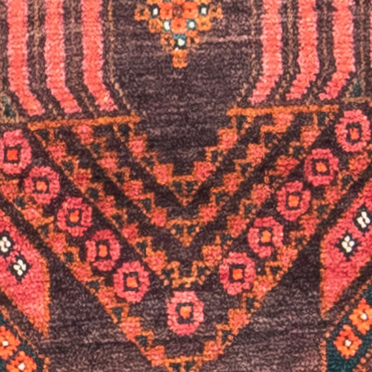 Tapis de couloir Tapis persan - Nomadic - 294 x 118 cm - rouge