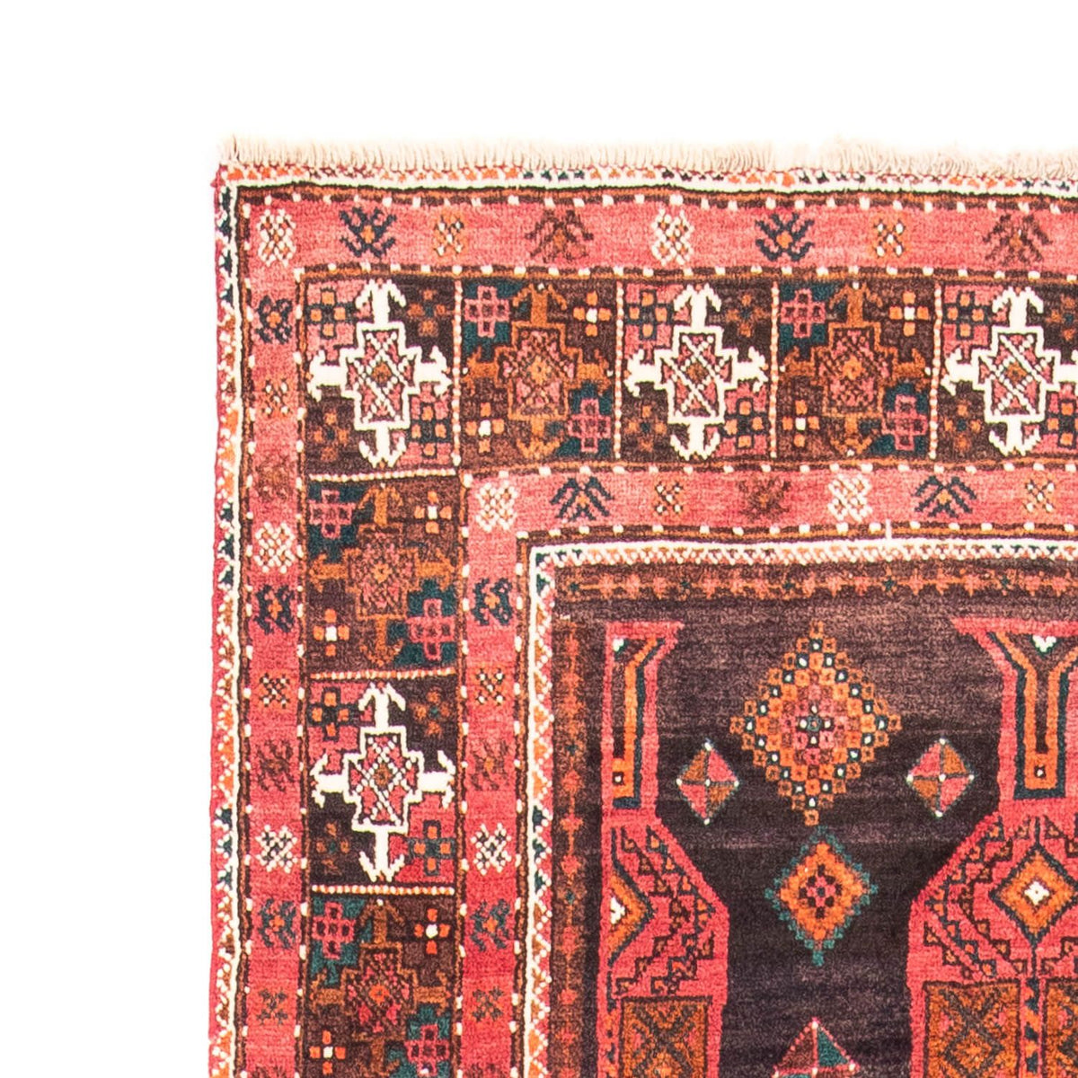Tapis de couloir Tapis persan - Nomadic - 294 x 118 cm - rouge