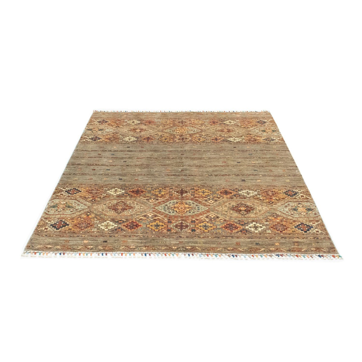 Tapis Ziegler carré  - 167 x 144 cm - chocolat clair