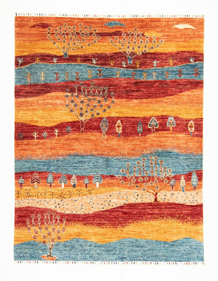 Tapis Gabbeh - Loribaft Persan - 197 x 155 cm - multicolore
