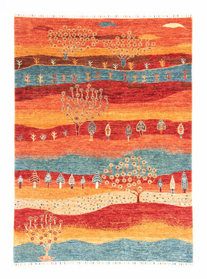 Tapis Gabbeh - Loribaft Persan - 206 x 157 cm - multicolore