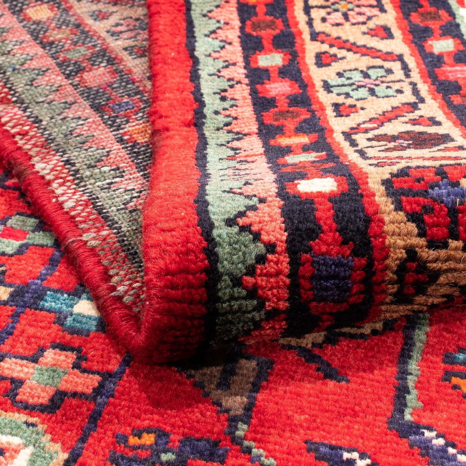 Tapis de couloir Tapis persan - Nomadic - 358 x 120 cm - rouge