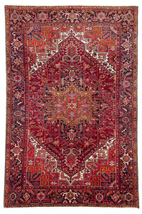 Tapis persan - Nomadic - 344 x 240 cm - rouge
