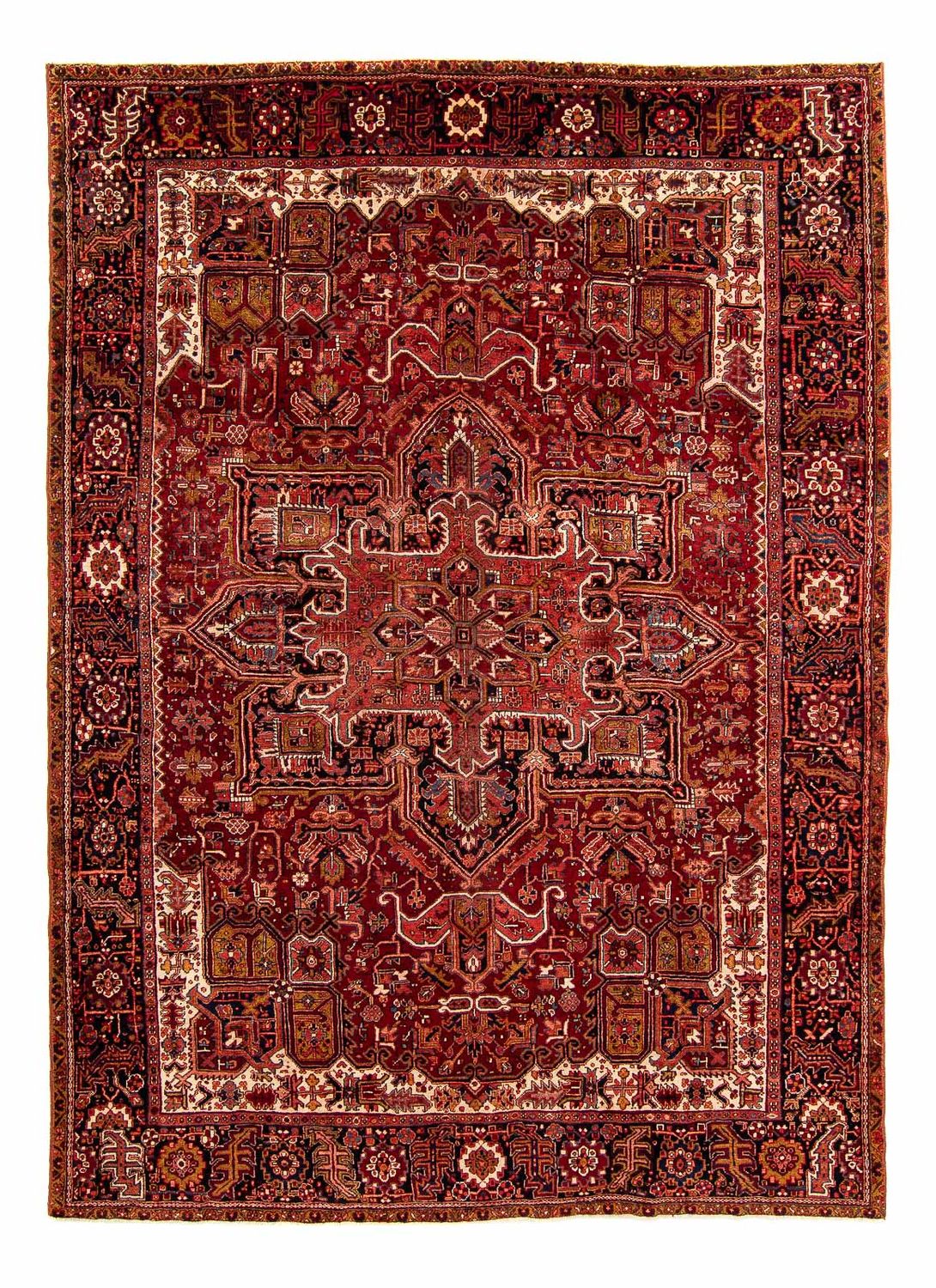 Tapis persan - Nomadic - 368 x 272 cm - rouge foncé