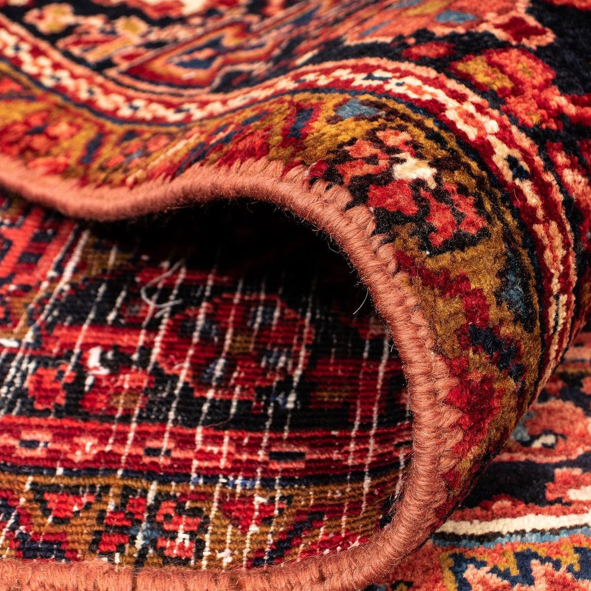 Tapis persan - Nomadic - 368 x 272 cm - rouge foncé