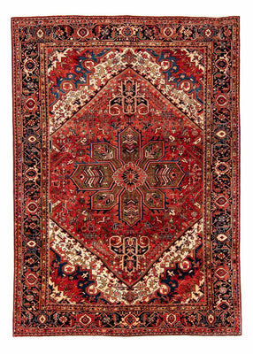 Tapis persan - Nomadic - 377 x 280 cm - rouge foncé