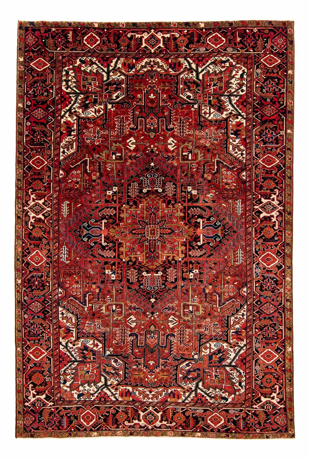 Tapis persan - Nomadic - 380 x 260 cm - rouge foncé