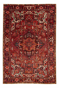 Tapis persan - Nomadic - 380 x 260 cm - rouge foncé
