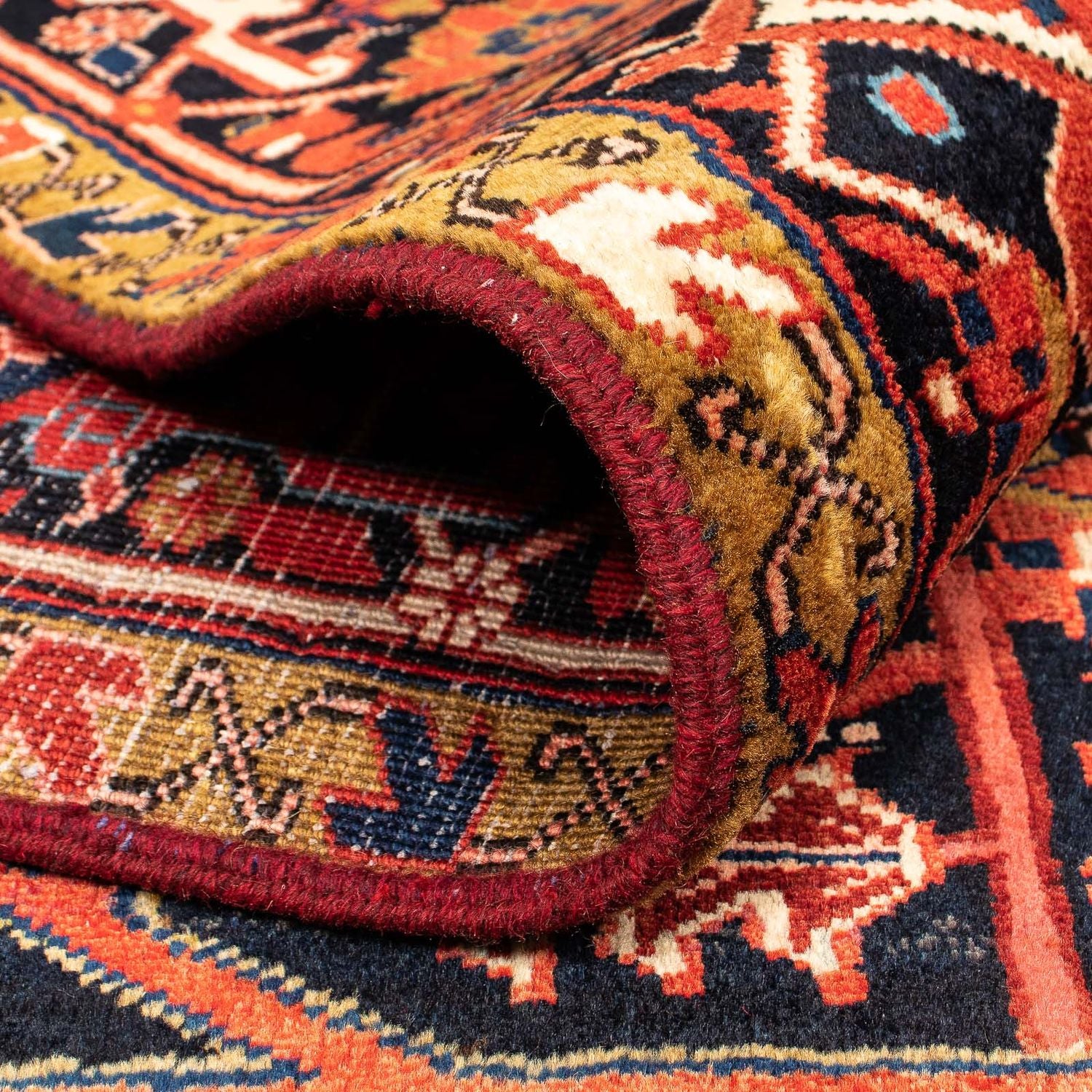 Tapis persan - Nomadic - 380 x 260 cm - rouge foncé