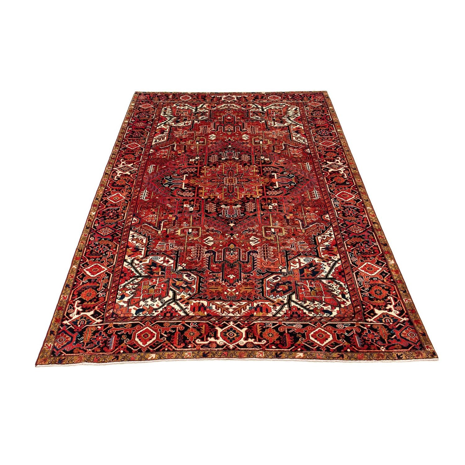 Tapis persan - Nomadic - 380 x 260 cm - rouge foncé
