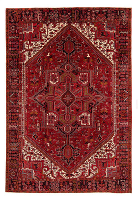 Tapis persan - Nomadic - 398 x 298 cm - rouge foncé