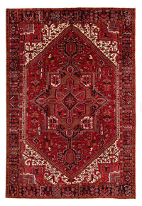 Tapis persan - Nomadic - 398 x 298 cm - rouge foncé