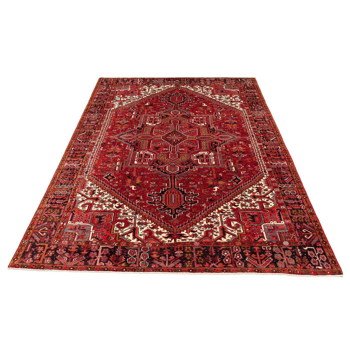 Tapis persan - Nomadic - 398 x 298 cm - rouge foncé