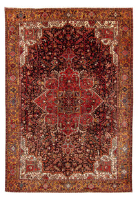 Tapis persan - Nomadic - 388 x 282 cm - rouge foncé