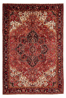 Tapis persan - Nomadic - 400 x 310 cm - rouge foncé