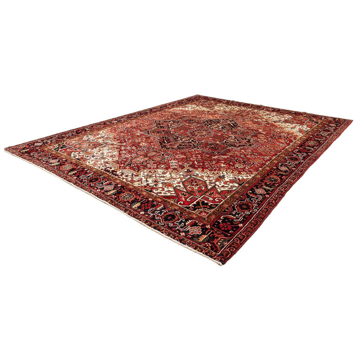 Tapis persan - Nomadic - 400 x 310 cm - rouge foncé