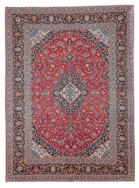 Tapis persan - Keshan - 400 x 398 cm - rouge