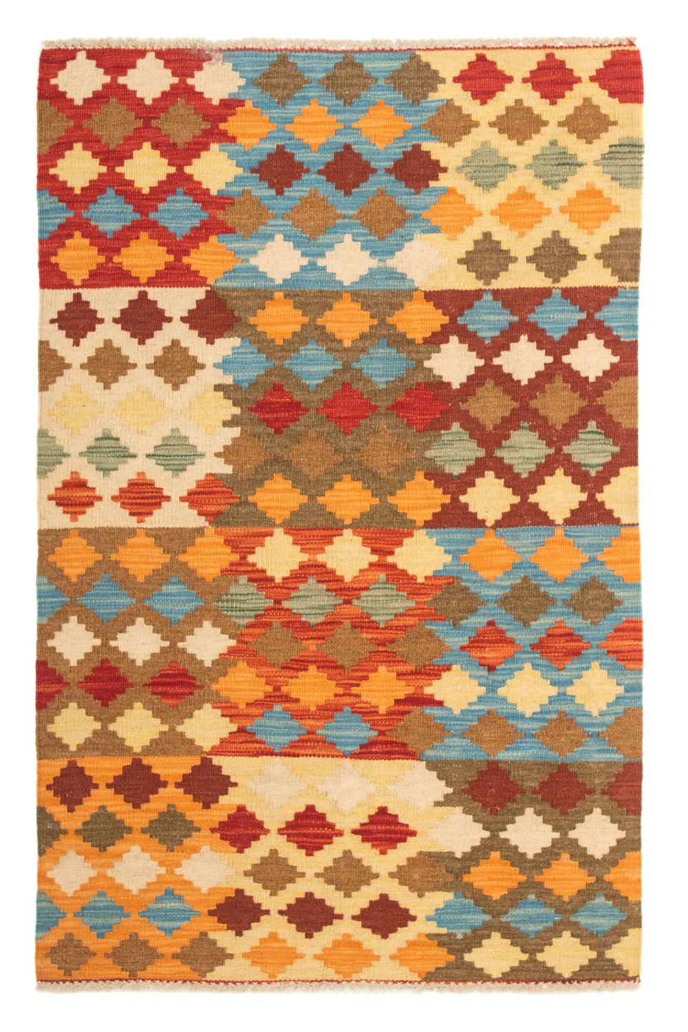 Tapis Kelim - Splash - 125 x 80 cm - multicolore