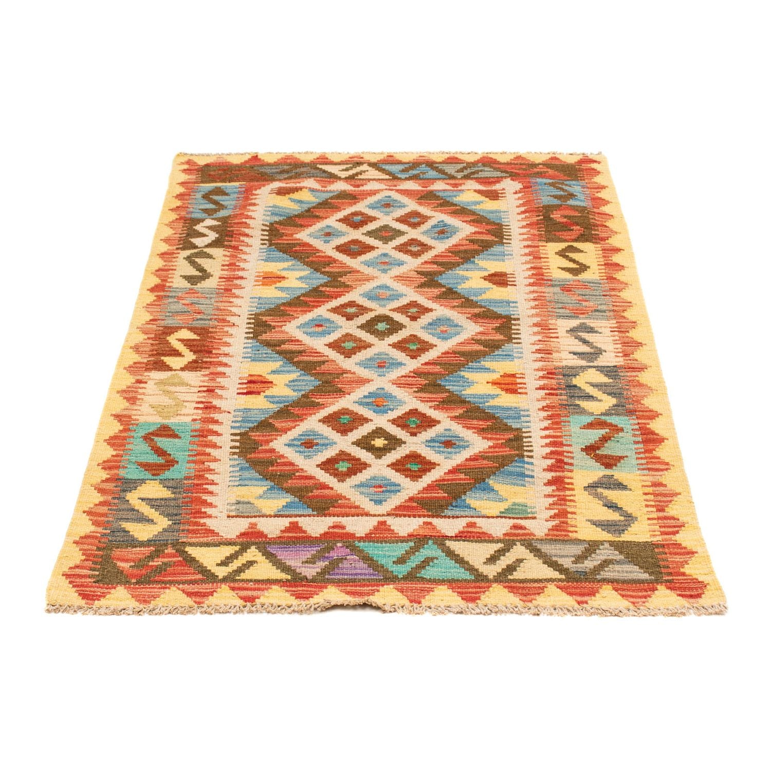 Tapis Kelim - Splash - 125 x 80 cm - multicolore