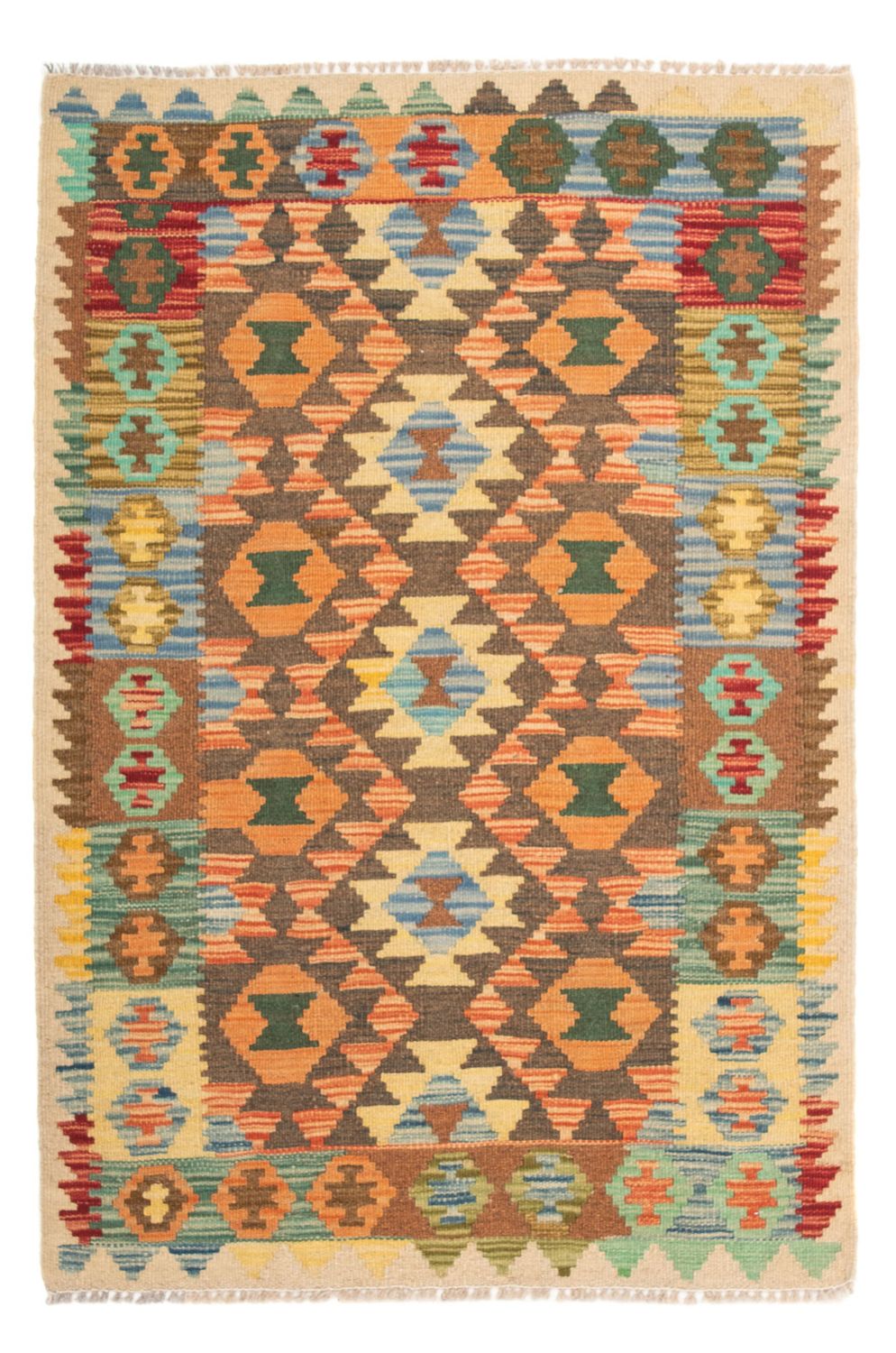 Tapis Kelim - Splash - 125 x 80 cm - multicolore