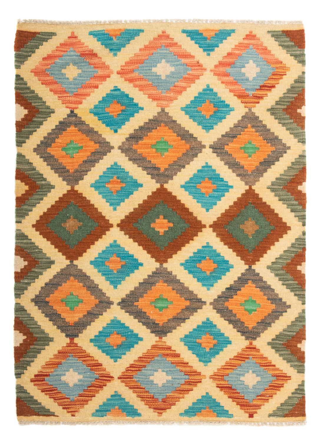 Tapis Kelim - Splash - 125 x 80 cm - multicolore