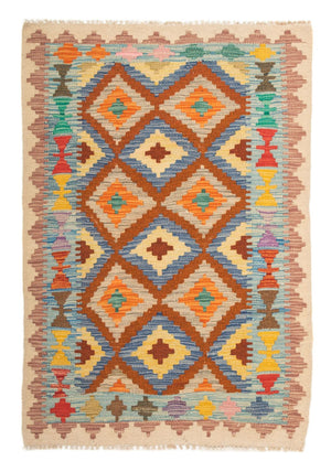 Tapis Kelim - Splash - 125 x 80 cm - multicolore