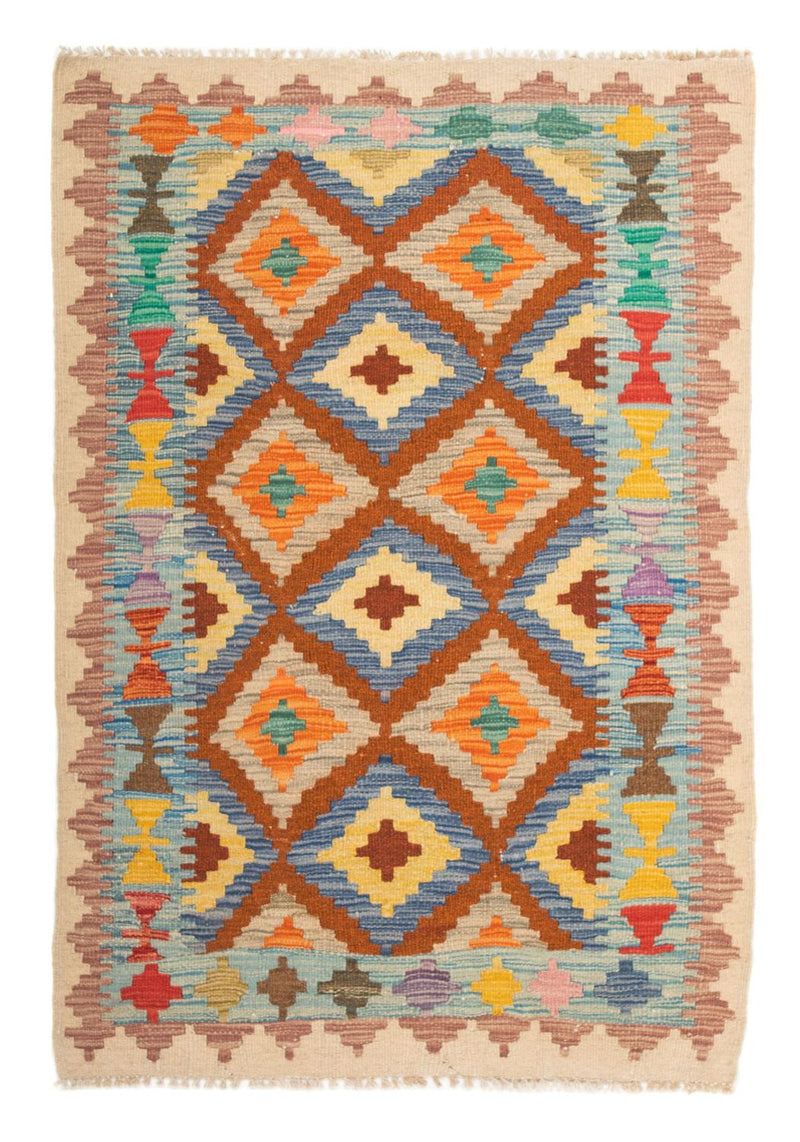 Tapis Kelim - Splash - 125 x 80 cm - multicolore