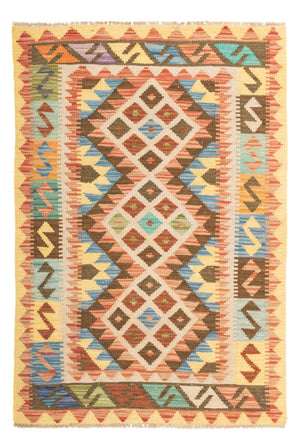 Tapis Kelim - Splash - 124 x 86 cm - multicolore