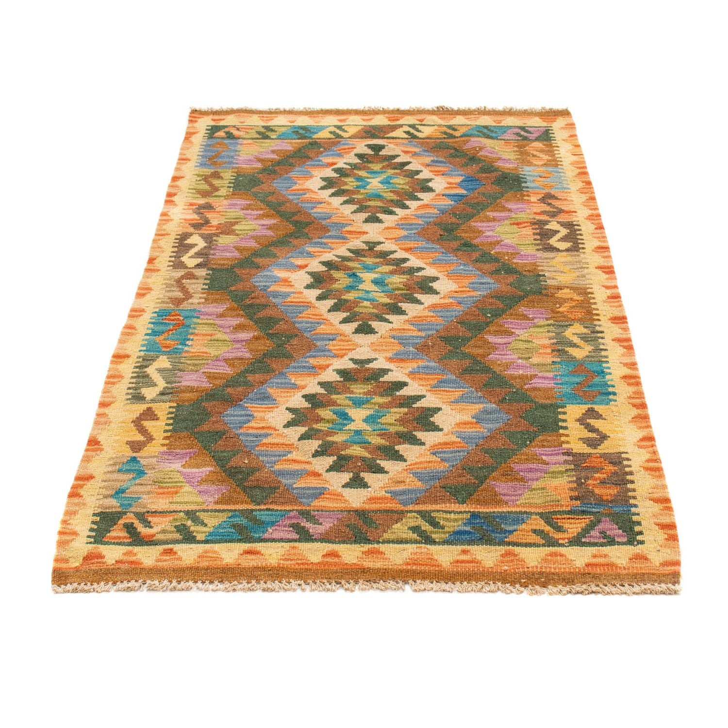 Tapis Kelim - Splash - 125 x 80 cm - multicolore