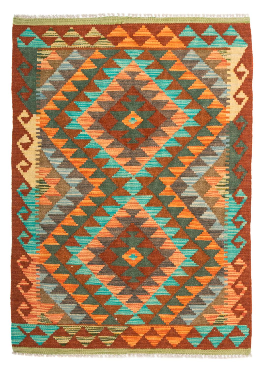 Tapis Kelim - Splash - 125 x 80 cm - multicolore