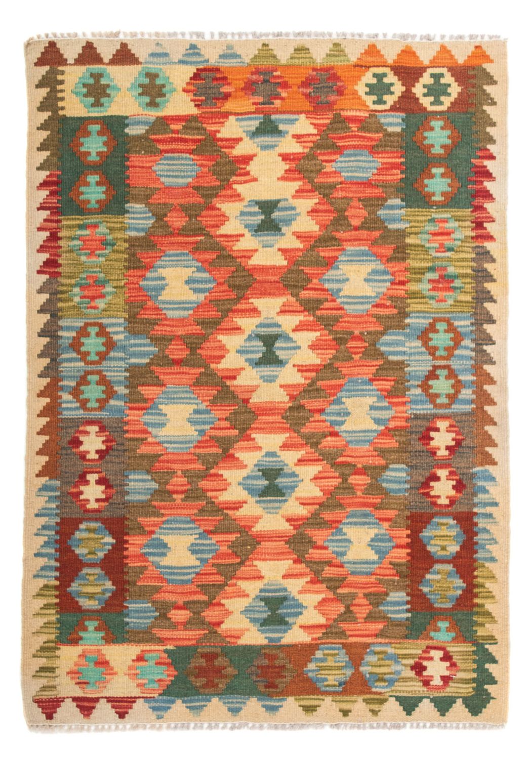 Tapis Kelim - Splash - 125 x 80 cm - multicolore