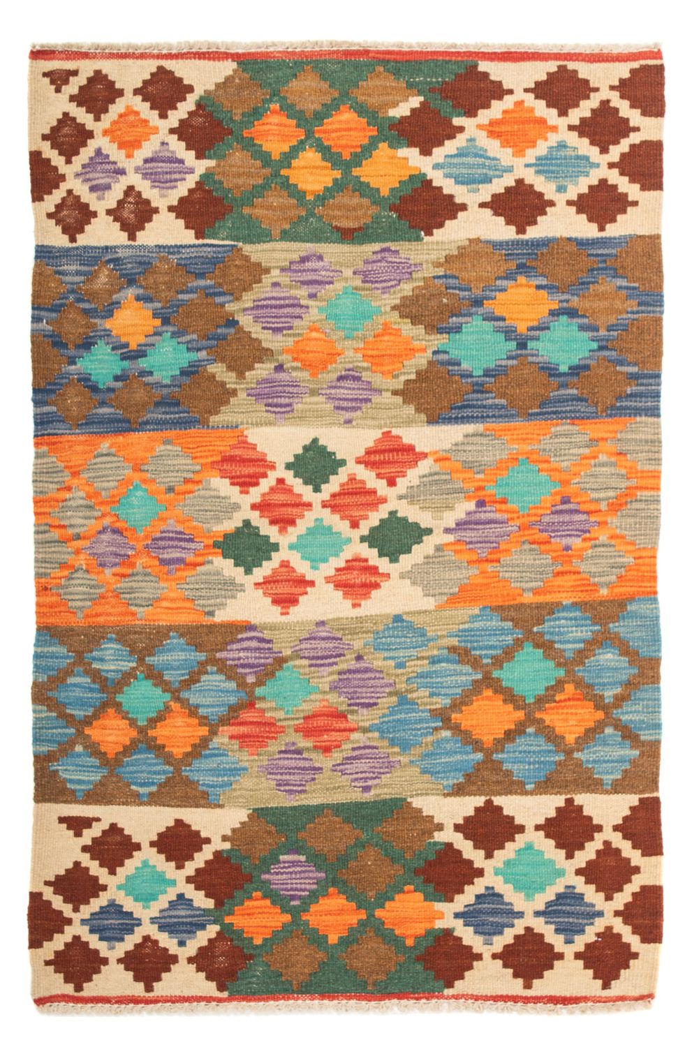 Tapis Kelim - Splash - 125 x 80 cm - multicolore