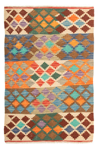 Tapis Kelim - Splash - 125 x 80 cm - multicolore