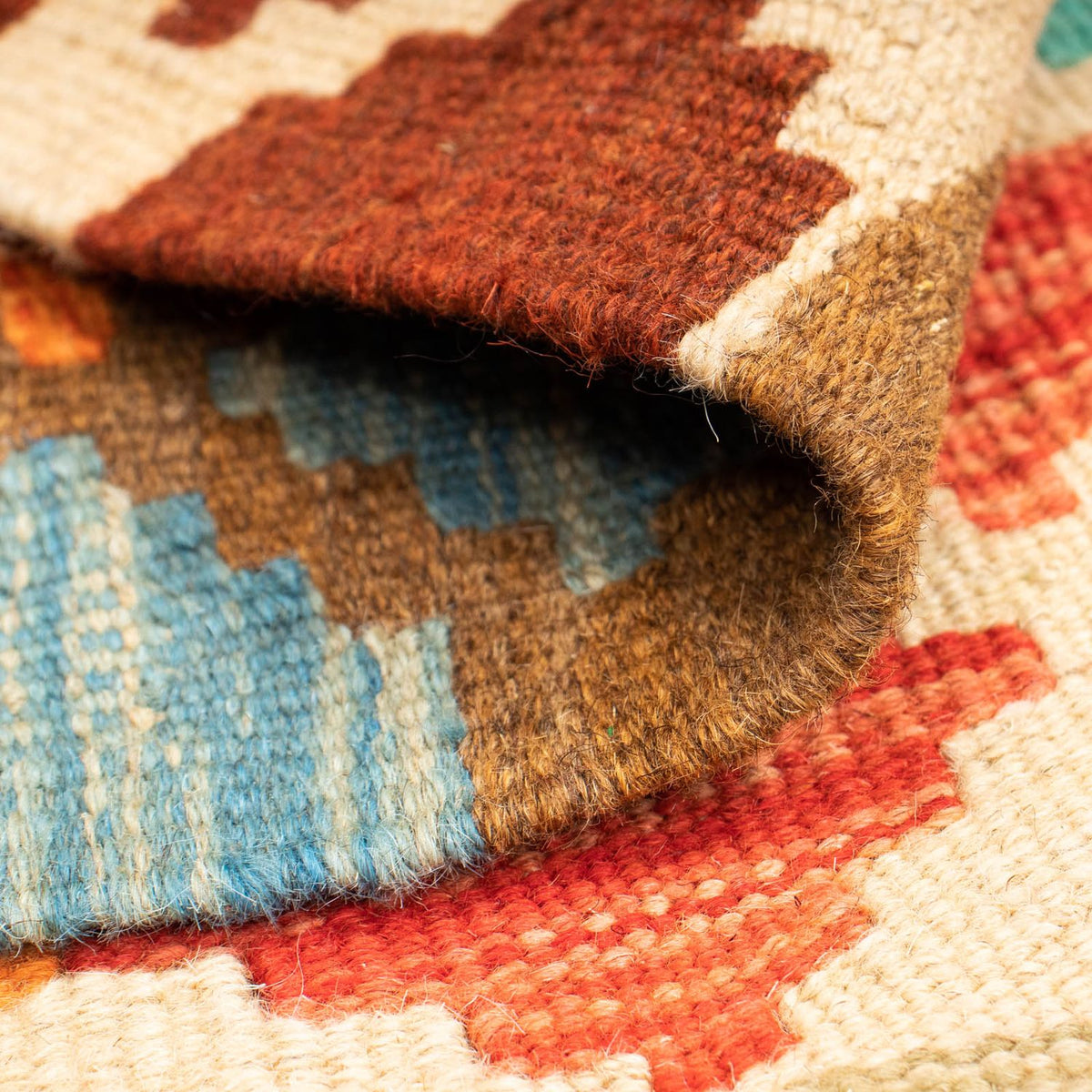 Tapis Kelim - Splash - 125 x 80 cm - multicolore