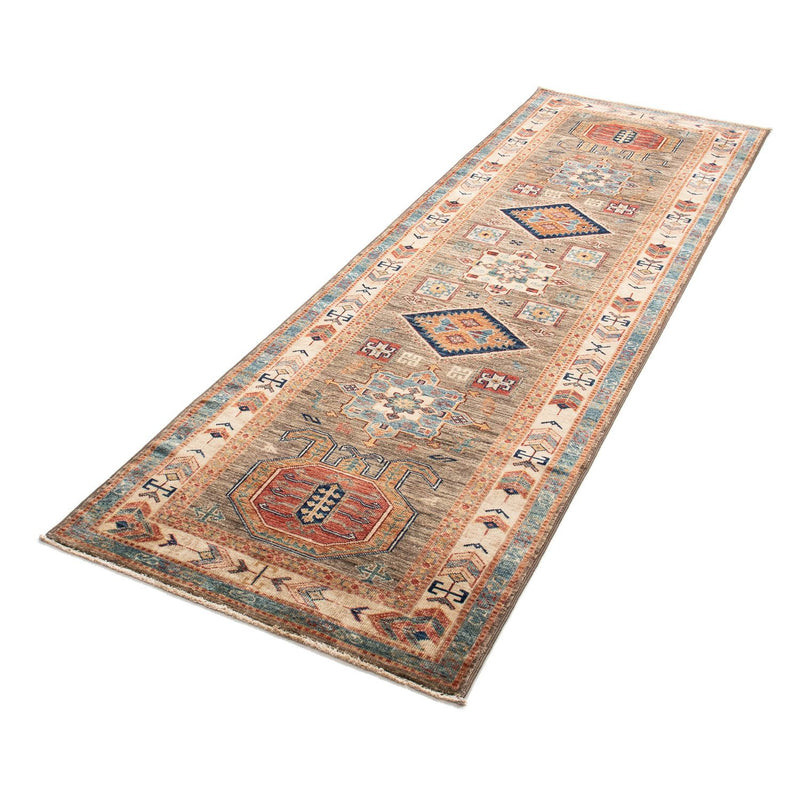 Tapis de couloir Tapis Ziegler - Kazak - 249 x 73 cm - marron clair
