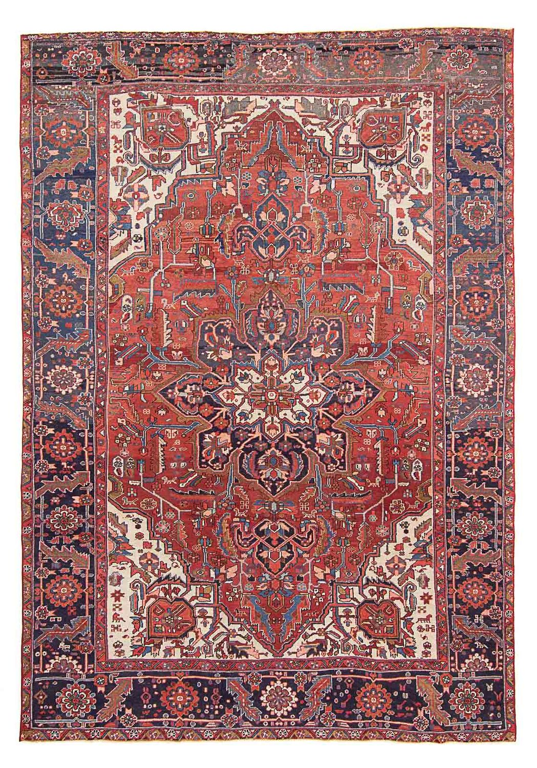 Tapis persan - Nomadic - 362 x 258 cm - rouge clair