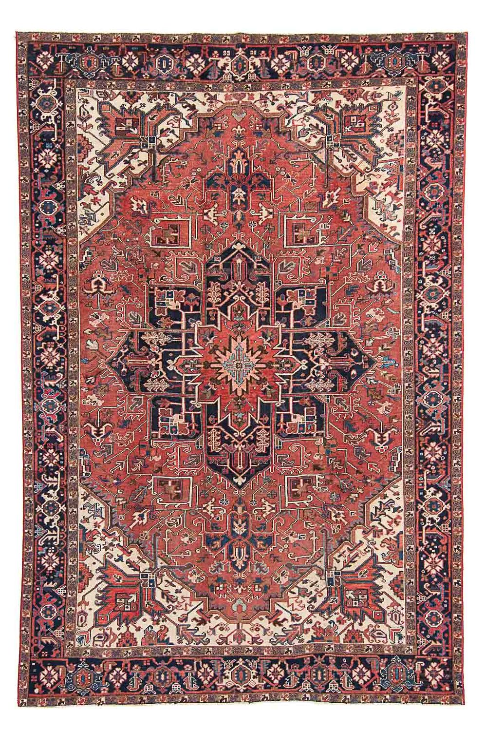 Tapis persan - Nomadic - 364 x 253 cm - rouge clair