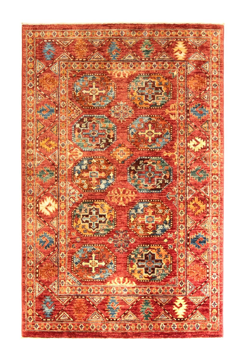 Tapis afghan - Filpa - 149 x 98 cm - rouge