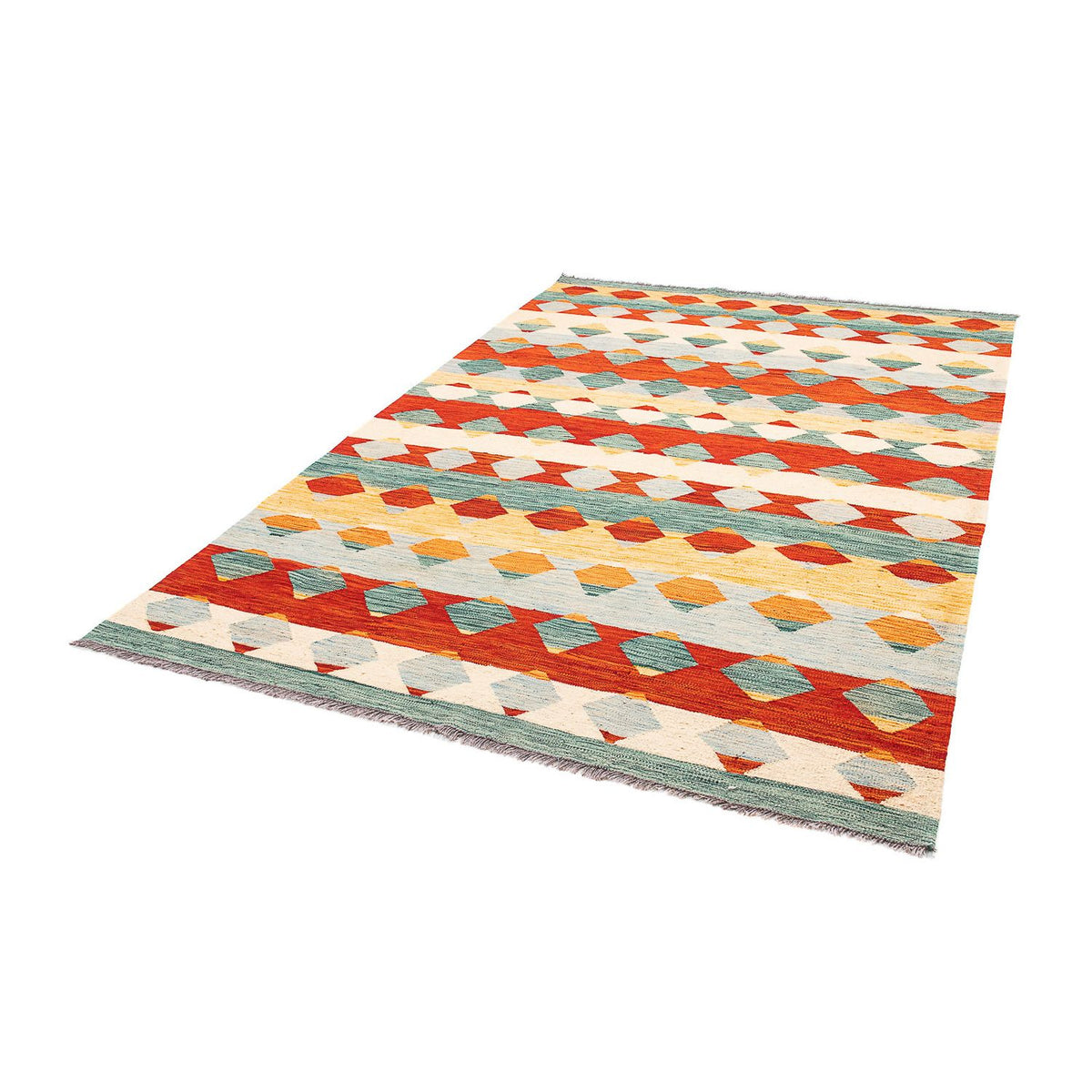 Tapis Kelim - Splash - 244 x 170 cm - multicolore