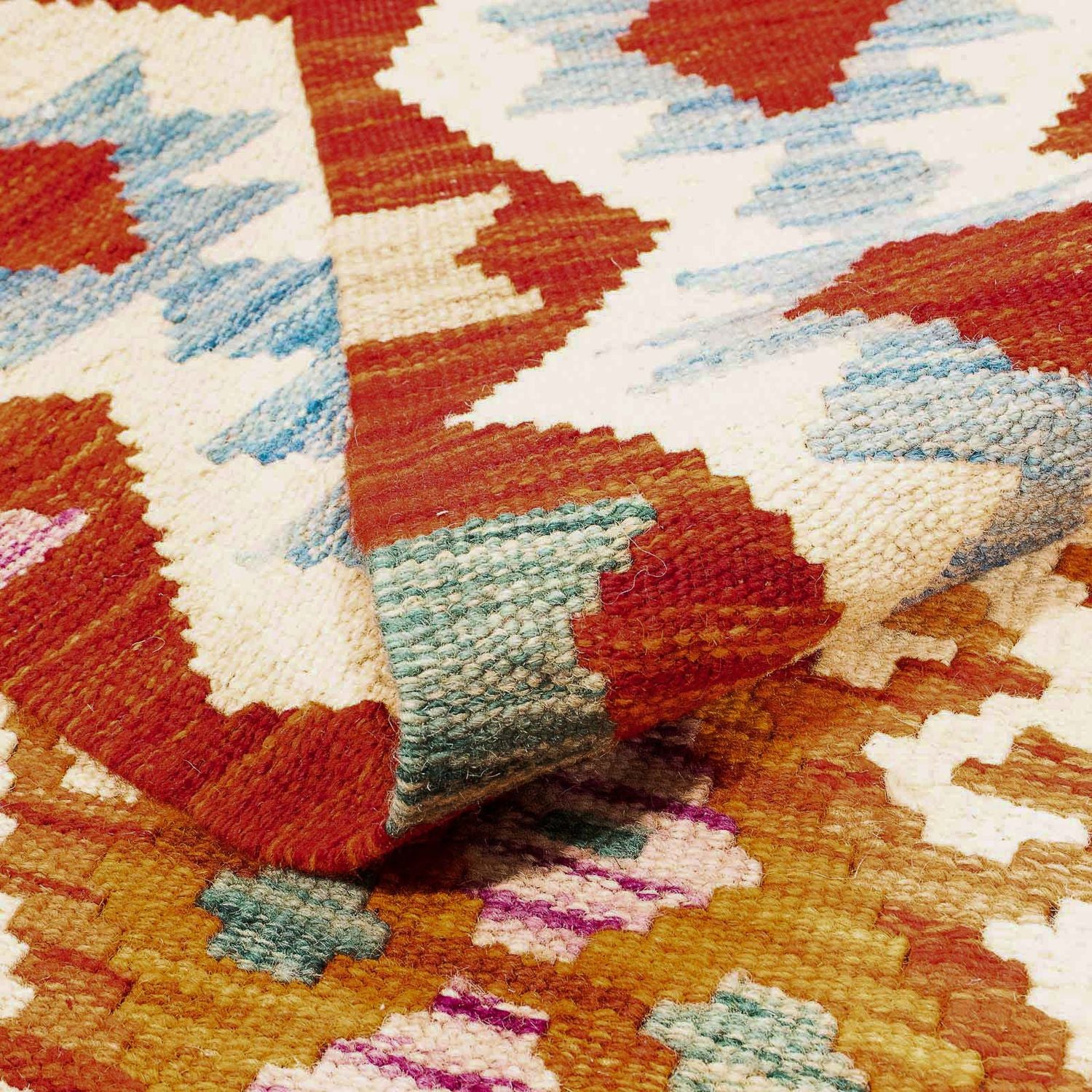 Tapis Kelim - Splash - 236 x 172 cm - multicolore