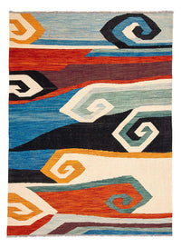 Tapis Kelim - Splash - 243 x 179 cm - multicolore