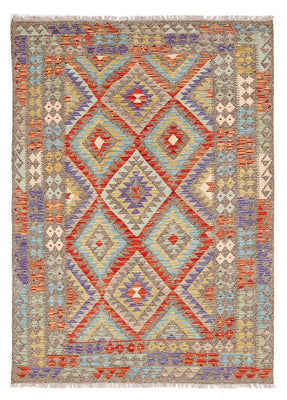 Tapis Kelim - Splash - 205 x 156 cm - multicolore