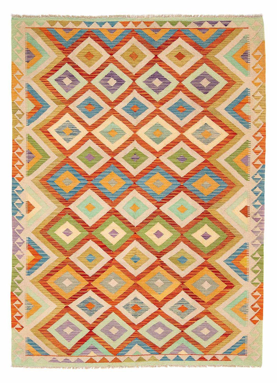 Tapis Kelim - Splash - 241 x 171 cm - multicolore