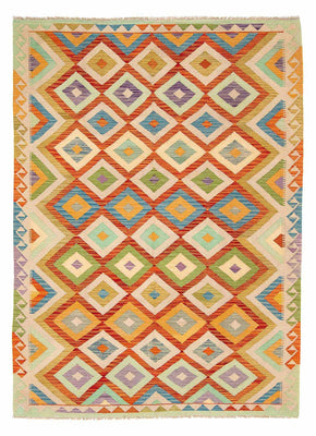 Tapis Kelim - Splash - 241 x 171 cm - multicolore