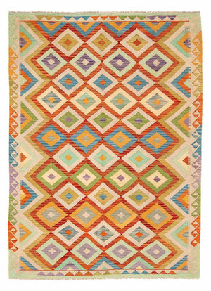 Tapis Kelim - Splash - 241 x 171 cm - multicolore