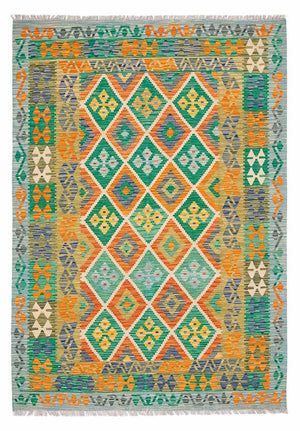 Tapis Kelim - Splash - 245 x 185 cm - multicolore